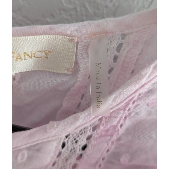 LoveShackFancy Natasha Heritage Mini Dress Women's Size Medium Peony Pink Dress - Picture 5 of 9